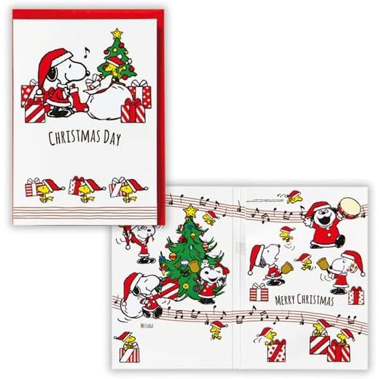 ホールマーク スヌーピー クリスマスカード オルゴールカード