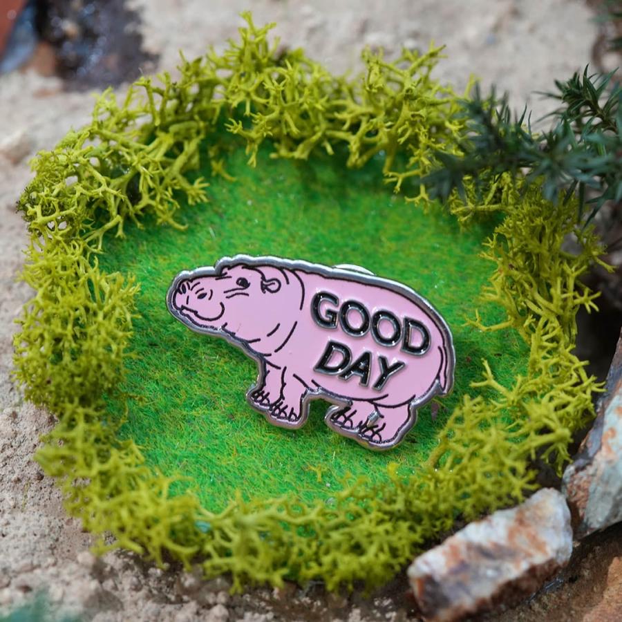 DULTON/ダルトン】PINS GOOD DAY HIPPO ピンズ グッド デイ ヒッポ