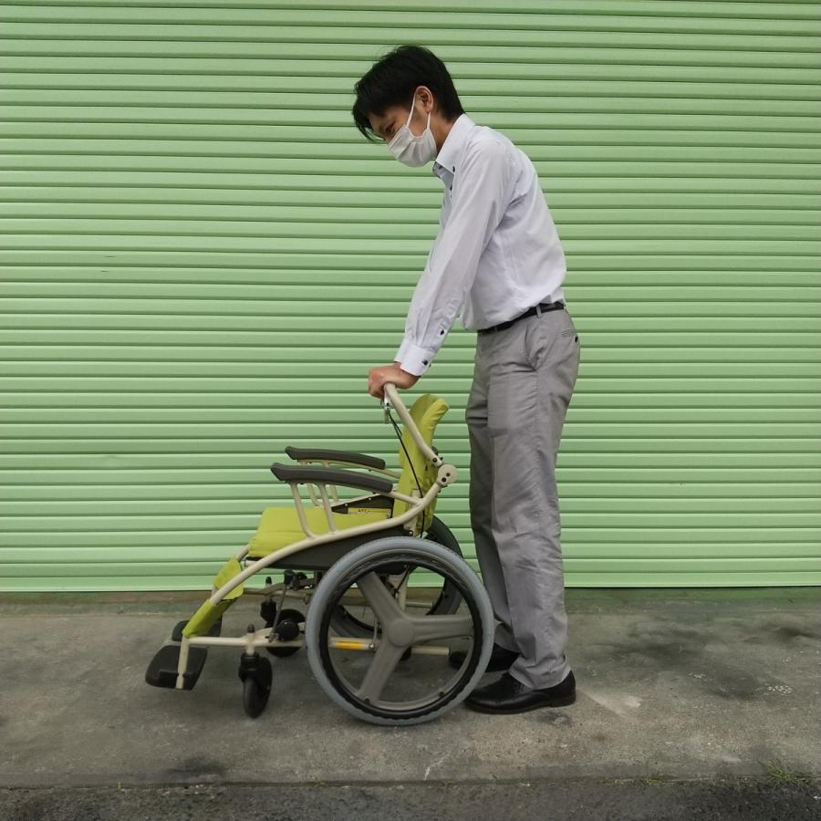 美品　多機能　カワムラサイクル　自走式車椅子【A-160】 カワムラサイクル】自走式車いす BML22-40SB【車椅子販売のお店 YUA】