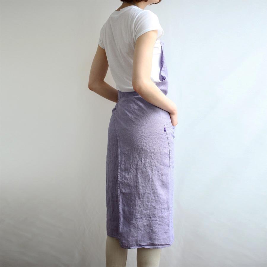 リーノ エ リーナ リネンエプロン マノン オールドライラック : S