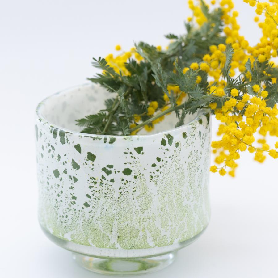 HenryDean ヘンリーディーン アキコS カルカッタB ガラス花器 花瓶 : S
