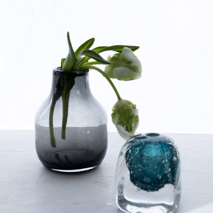 HenryDean ヘンリーディーン Barbat S スモーク ガラス花瓶 花器 : S