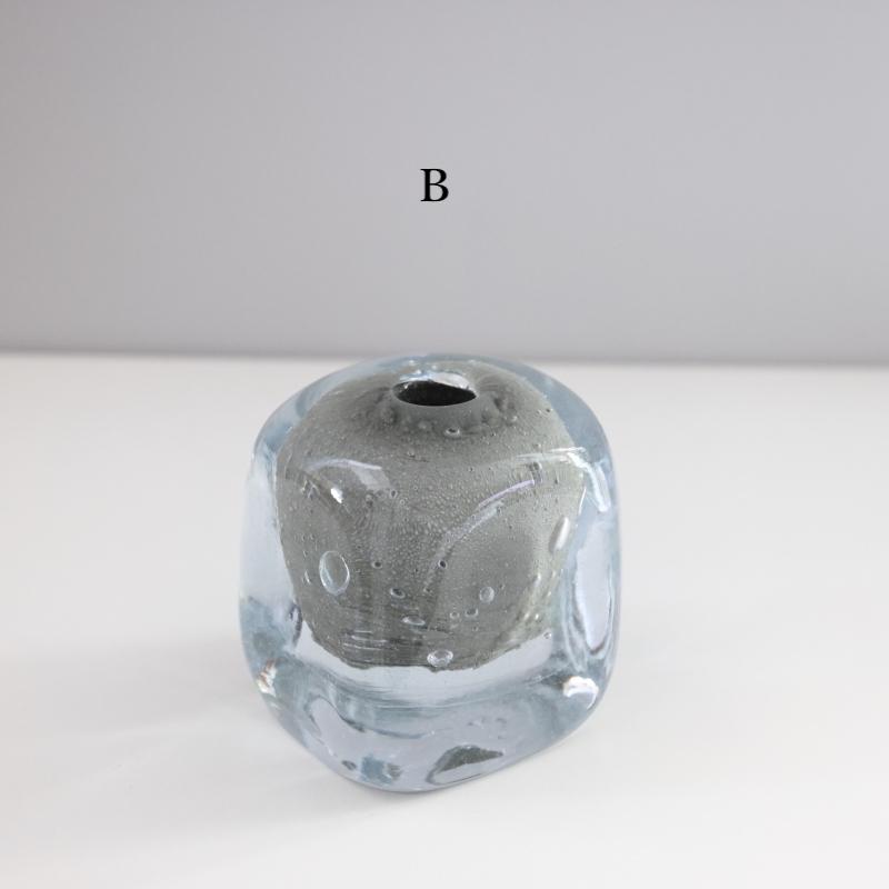 HenryDean ヘンリーディーン V.Cube キューブ グラヴィエ ガラス花瓶
