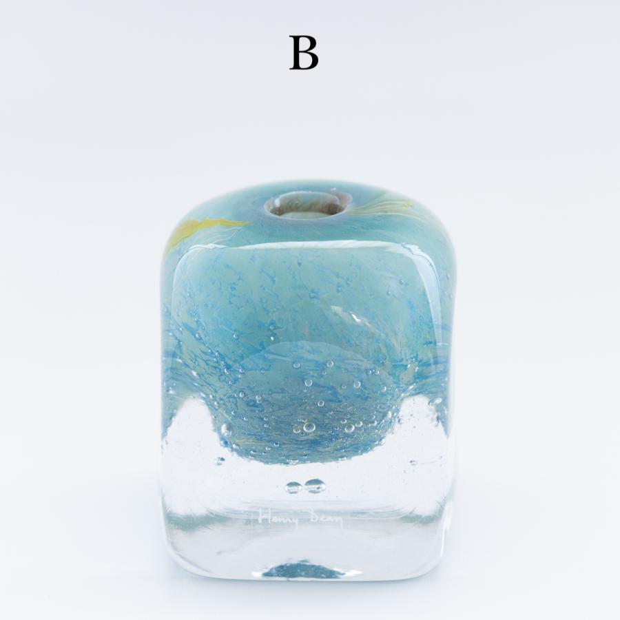 HenryDean ヘンリーディーン V.Cube キューブ ラナイ ガラス花瓶 花器
