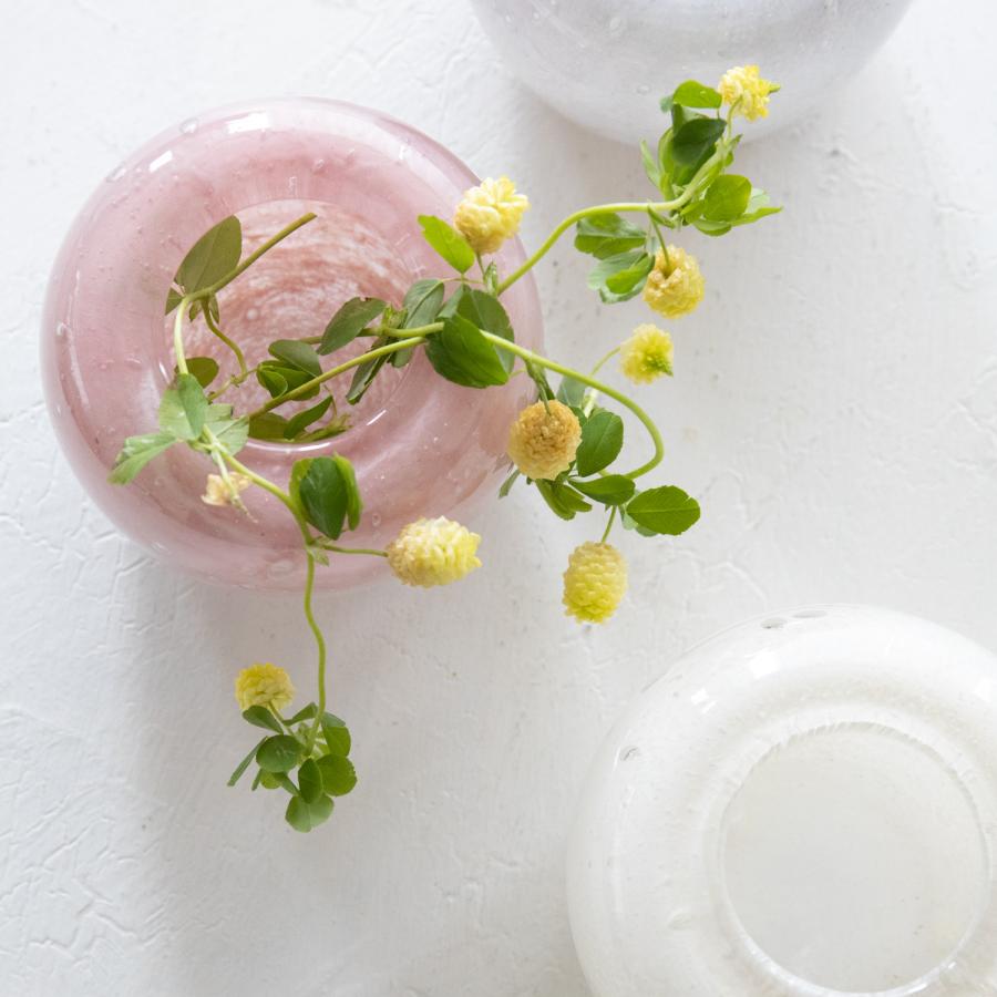 ヘンリーディーン V.Drop S 赤ピンク系 ガラス花瓶 花器