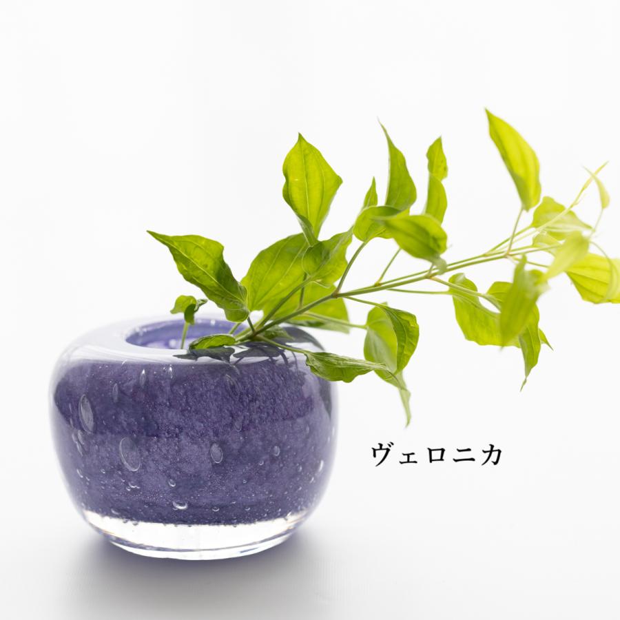 ヘンリーディーン V.Drop S パープル系 ガラス花瓶 花器