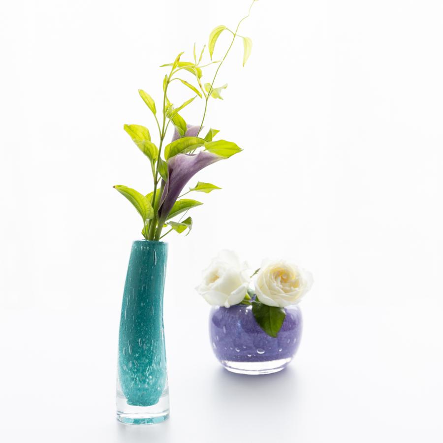 ヘンリーディーン V.Drop S パープル系 ガラス花瓶 花器