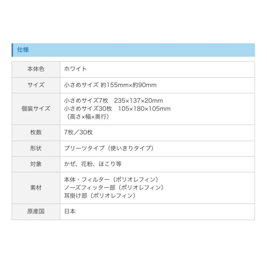 エリエール マスク ムレ爽快 小さめ 30枚 6箱 まとめ買い ハイパーブロックマスク 不織布 日本製 国産 通気性 抜群 夏用 冬用 クール 涼しい むれにくい｜s-commodity｜07