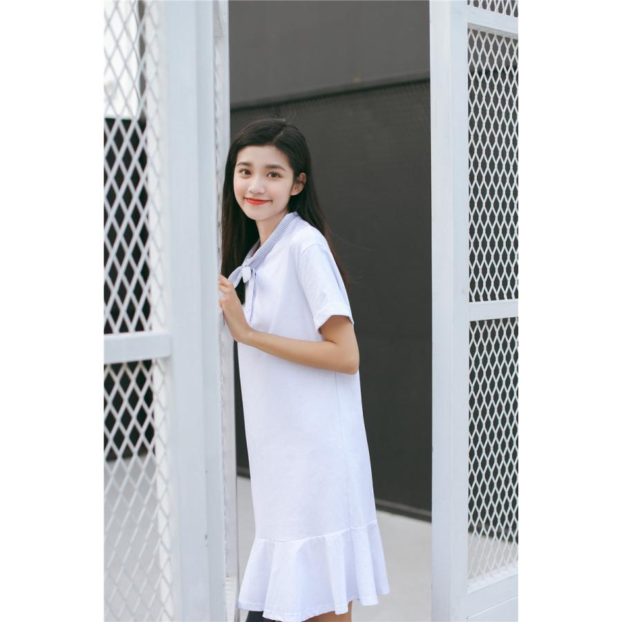 ワンピース レディース 夏 半袖 Tシャツ ひざ上 かわいい フレア ティーンズファッション 中学生 高校生 ファッション 女子 韓国 D036 S Conny 通販 Yahoo ショッピング