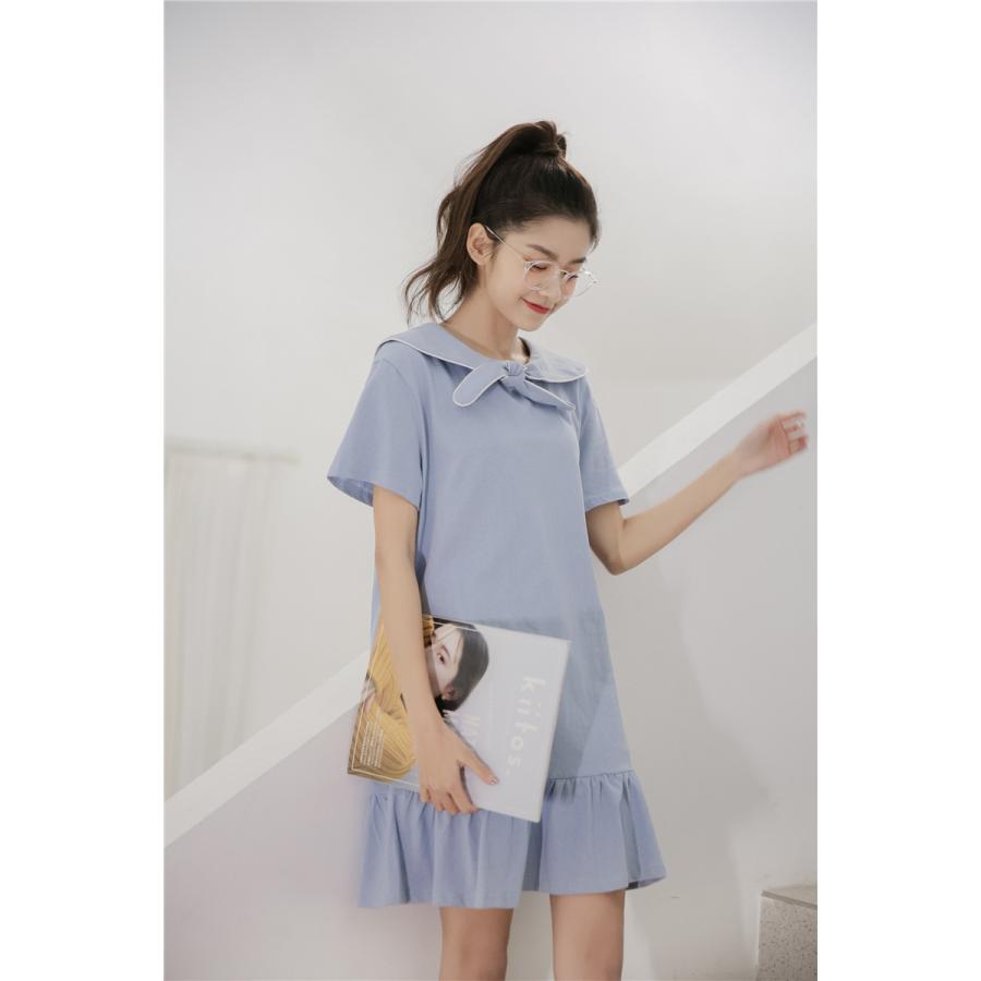 ワンピース レディース 夏 半袖 Tシャツ ひざ上 かわいい フレア ティーンズファッション 中学生 高校生 ファッション 女子 韓国 D037 S Conny 通販 Yahoo ショッピング