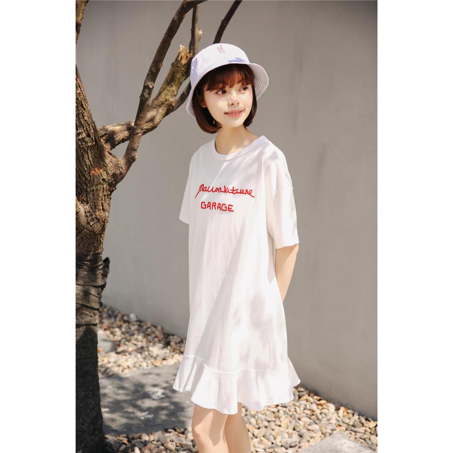 ワンピース レディース 夏 半袖 Tシャツ ひざ上 かわいい フレア ティーンズファッション 10代 代 中学生 高校生 ファッション 女子 韓国 D038 S Conny 通販 Yahoo ショッピング