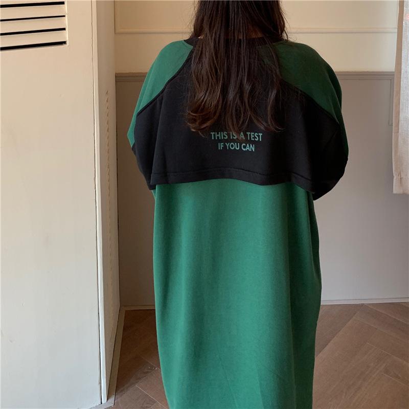 ワンピース レディース 春 Tシャツ ロング かわいい スウェット ティーンズファッション 10代 代 中学生 高校生 ファッション 女子 韓国 D041 S Conny 通販 Yahoo ショッピング