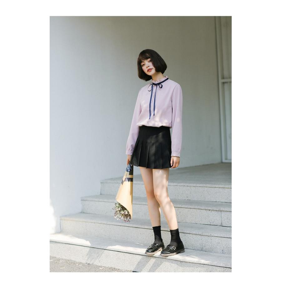 トップス レディース カットソー 長袖 冬 秋冬 無地 シャツ ブラウス シンプル 中学生 高校生 ファッション 女子 韓国 かわいい おしゃれ お嬢様 T014 S Conny 通販 Yahoo ショッピング