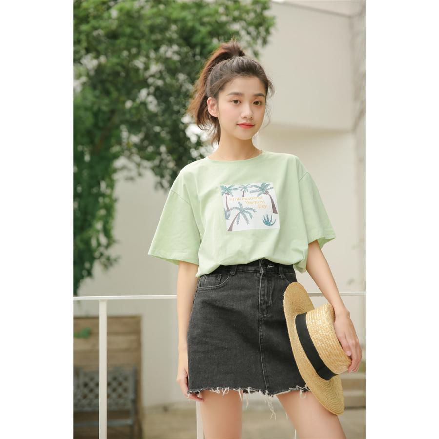 Tシャツ レディース 半袖 夏 トップス カットソー 無地 シャツ シンプル ティーンズファッション 10代 代 中学生 高校生 ファッション 女子 韓国 T076 S Conny 通販 Yahoo ショッピング