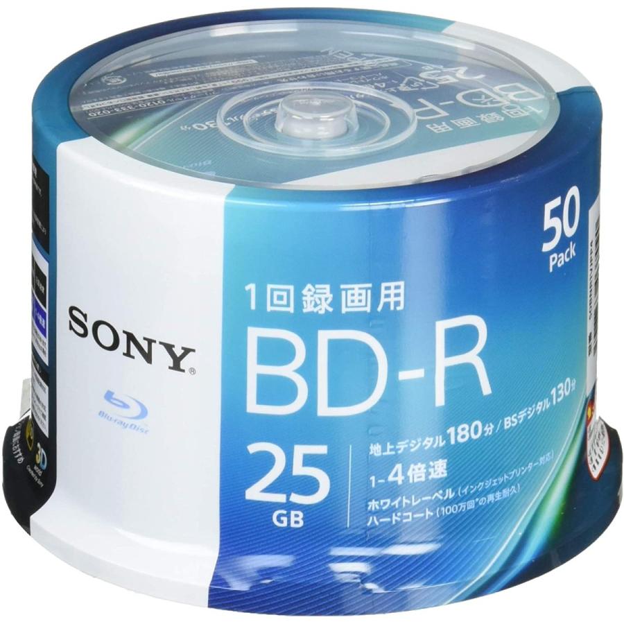 (未使用･未開封品)　ソニー(SONY) ビデオ用ブルーレイディスク 50BNR1VJPP4 (BD-R 1層:4倍速 50枚パック) 0pbj0lf ソニー(ソニー) ビデオ用ブルーレイディスク 50BNR1VJPP4 (BD-R 1層:4
