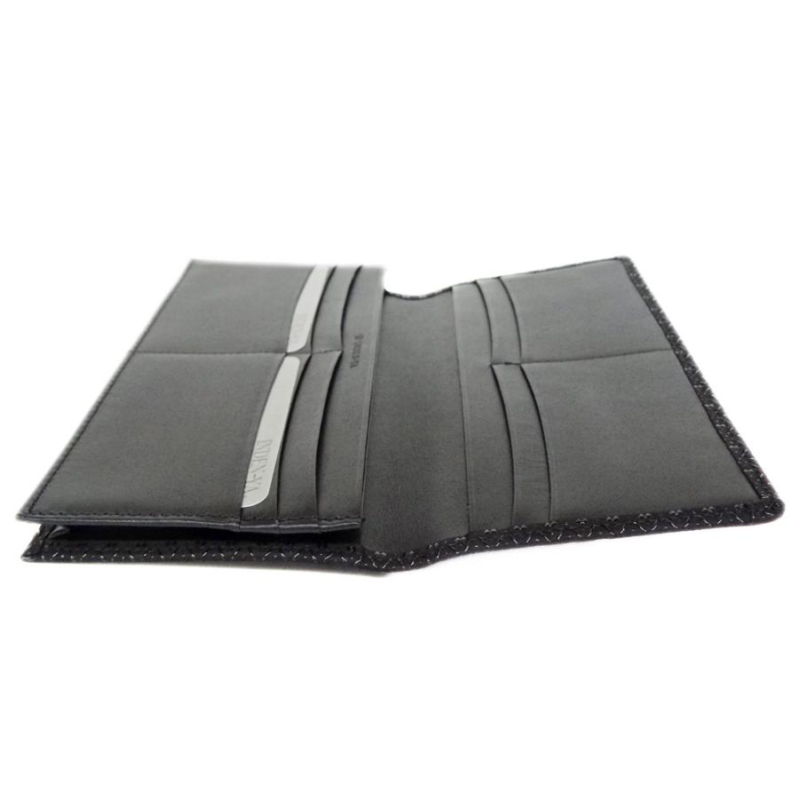 印傳屋（INDEN-YA） 印伝 長財布 2104束入I 黒地鹿革 黒漆 瓢箪柄 爆買