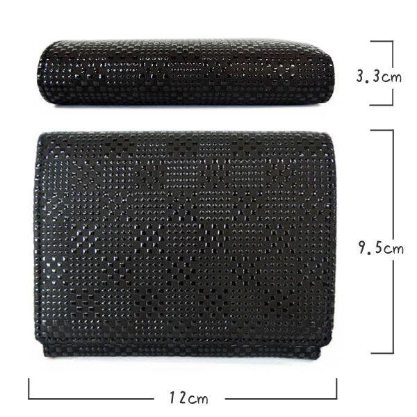新品未使用】印傳屋 二つ折財布 黒漆 ひょうたん 巾着込み 楽天