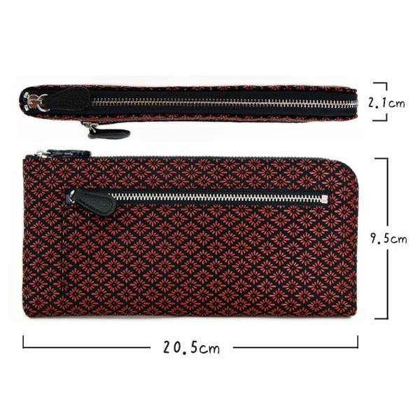 印傳屋　長財布（ 黒鹿革に赤漆菱菊） Amazon | [印傳屋] 印伝 長財布 束入S 大容量 鹿革 黒地×赤漆 菱