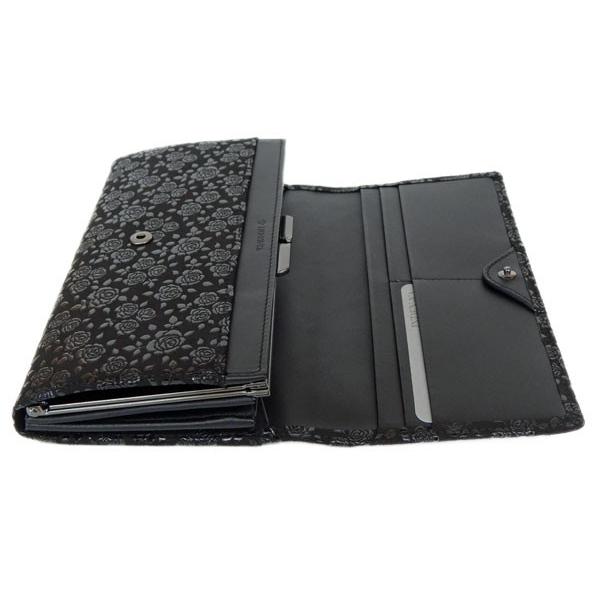 印傳屋　インデンヤ　黒いテクスチャー長財布とパースセット　未使用 印傳屋｜INDEN-YA□長財布【変わり市松｜かわりいちまつ（黒地×黒漆