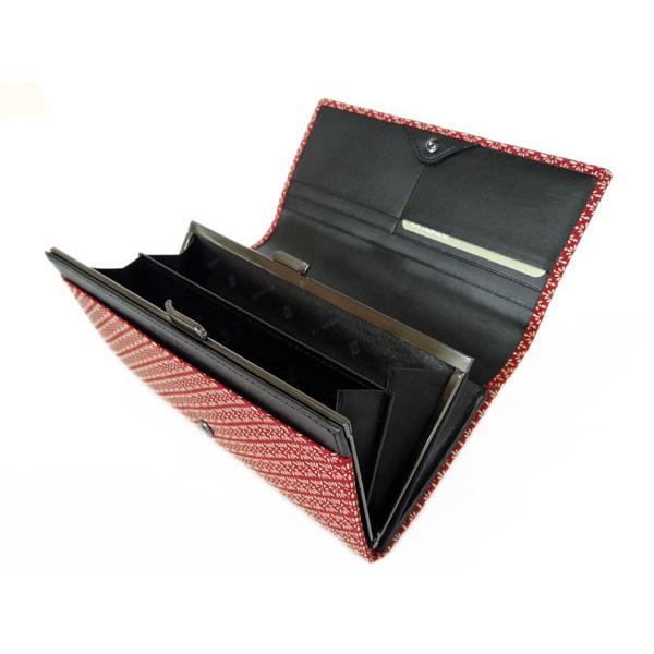 ♠新品未使用♠印傳屋♠甲州印伝♠長財布♠サパレイ♠ペイズリー♠本鹿革♠ 印傳屋（INDEN-YA） 印伝 長財布 束入 2306 赤地鹿革 白漆 菱菊柄 爆買