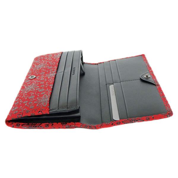 甲州印伝　印傳屋　長財布　クレマチス柄 黒地黒漆の品 Amazon | [印傳屋] 印伝 長財布 束入L 薄い 鹿革 黒地×黒漆