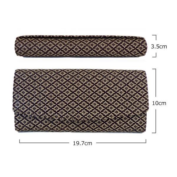 印傳屋（INDEN-YA） 印伝 長財布 束入 2314 紫地鹿革白漆 菱菊 爆買