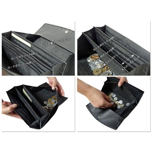 印傳屋 印伝 長財布 束入 2314 赤地鹿革黒漆 花唐草 爆買 : 甲州