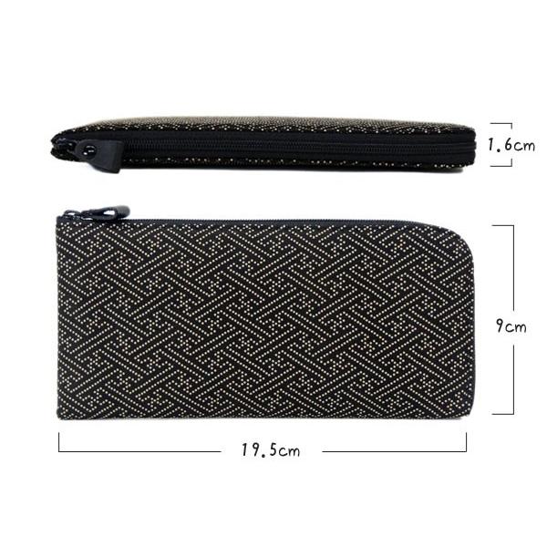 印傳屋（INDEN-YA） 印伝 財布 ファスナー長財布 束入 2315 黒茶地鹿革