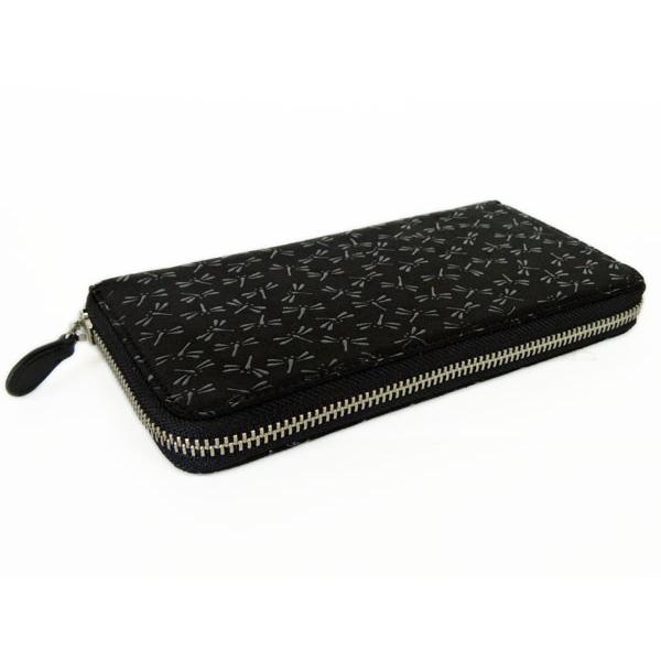 印傳屋 インデンヤ 黒いテクスチャー長財布とパースセット 未使用 印傳