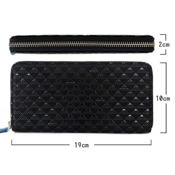 印傳屋（INDEN-YA） 印伝 長財布 束入 2810 黒地鹿革 黒漆 黒たかね