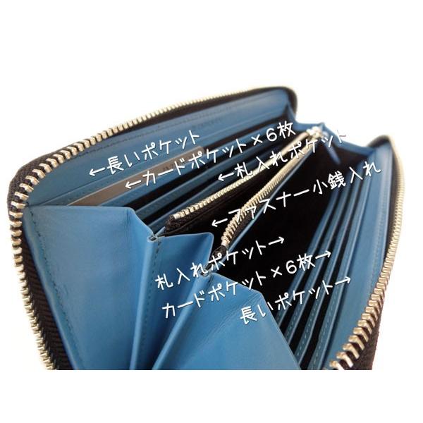 印傳屋（INDEN-YA） 印伝 長財布 束入 2810 黒地鹿革 黒漆 黒たかね