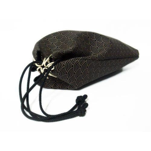 印傳屋（INDEN-YA） 印伝 230合切袋マチ付（大） 3007 黒地鹿革白漆