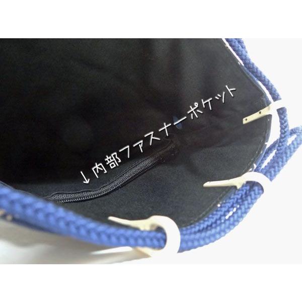 印傳屋（INDEN-YA） 印伝 230合切袋マチ付（大） 3007 紺地鹿革白漆