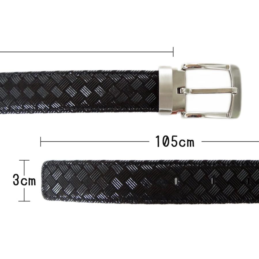印傳屋（INDEN-YA） 印伝 B30ベルト 4001 黒地鹿革黒漆 網代編柄 ピン