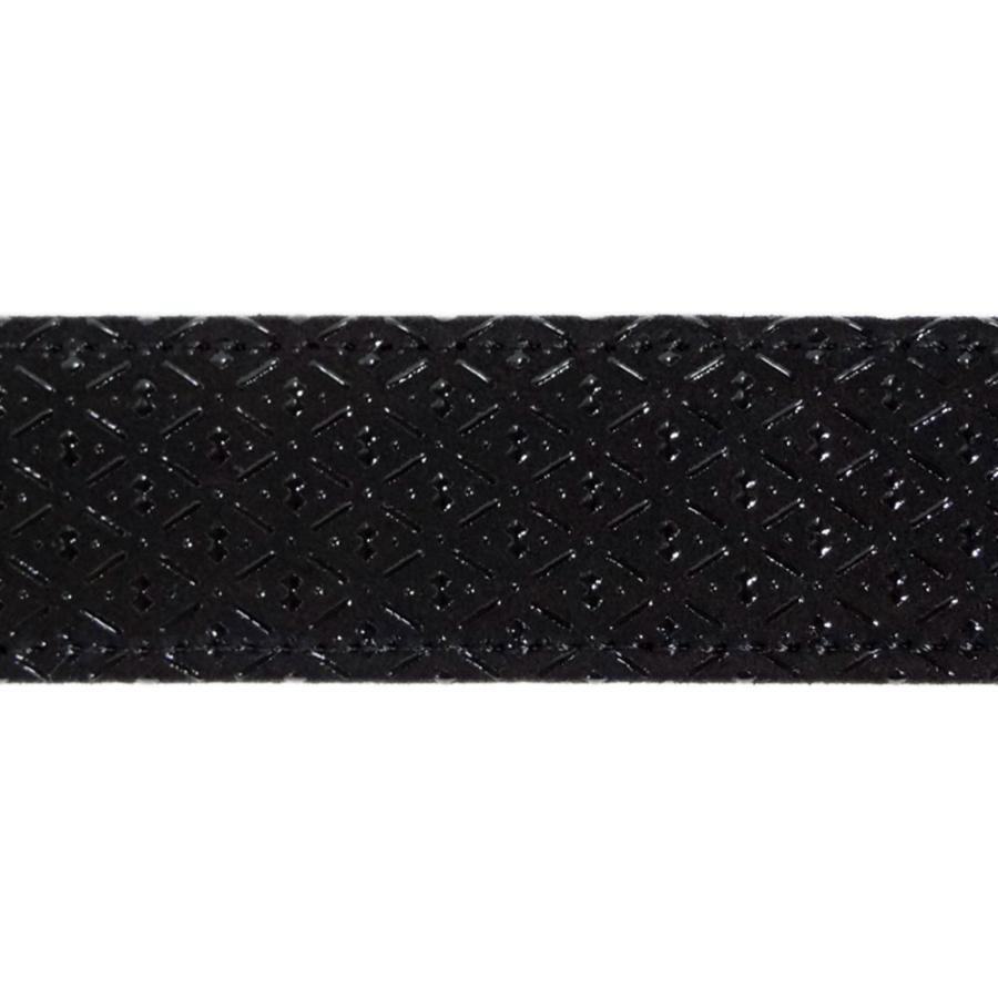 印傳屋（INDEN-YA） 印伝 B30ベルトL（長尺タイプ） 4002 黒地鹿革黒漆