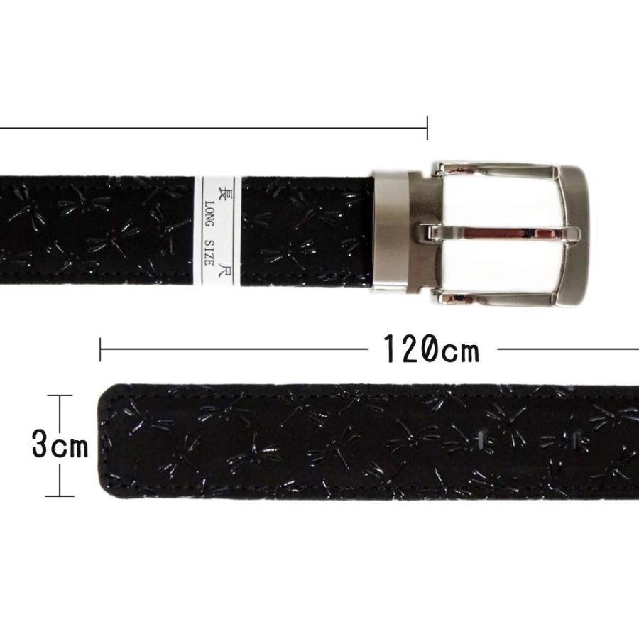 印傳屋（INDEN-YA） 印伝 B30ベルトL（長尺タイプ） 4002 黒地鹿革黒漆