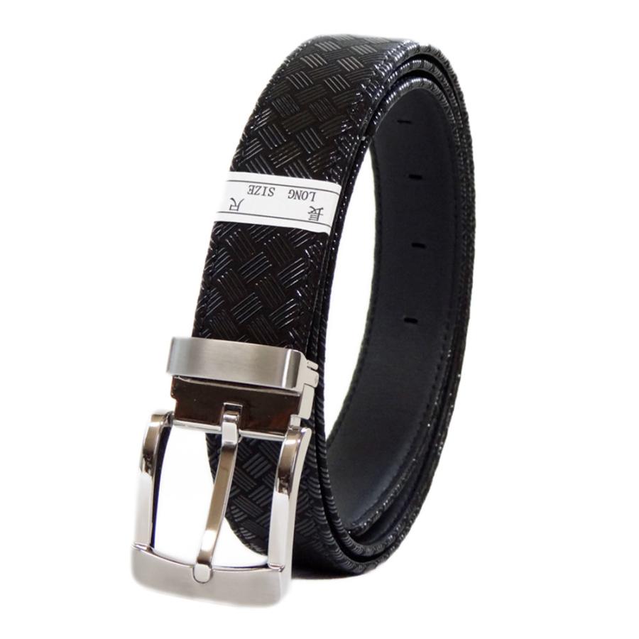 印傳屋（INDEN-YA） 印伝 B30ベルトL（長尺タイプ） 4002 黒地鹿革黒漆