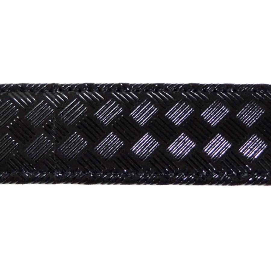 印傳屋（INDEN-YA） 印伝 B30ベルトL（長尺タイプ） 4002 黒地鹿革黒漆