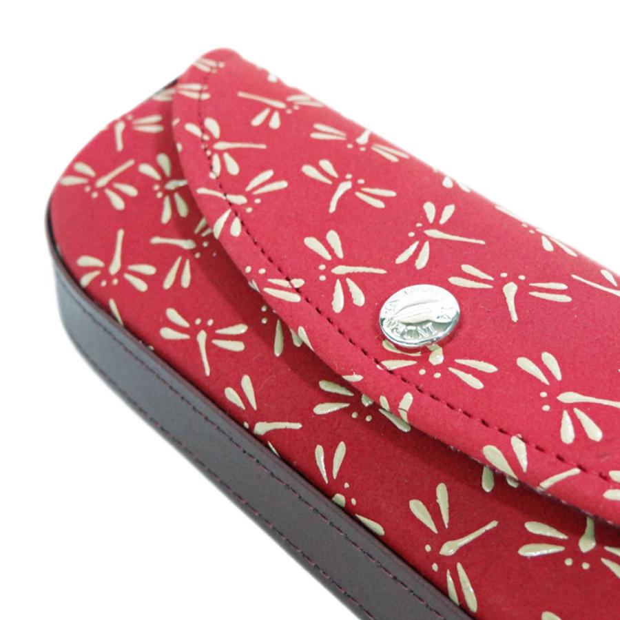 ま*り様 甲州印伝 印傳屋 ハローキティ 眼鏡ケース ピンク×黒 リボン未使用 甲州印伝 印傳屋 ハローキティ 眼鏡ケース ピンク×黒 リボン未使用