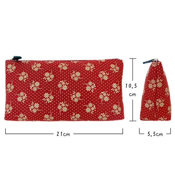 印傳屋 ポーチ コスモス柄 赤×白 印傳屋（INDEN-YA） 印伝 ポーチ 4403 赤地鹿革 白漆 コスモス柄 爆買