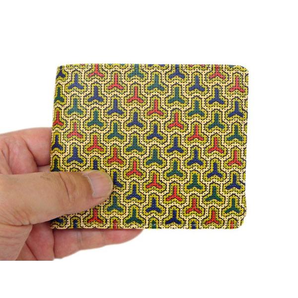 印傳屋（INDEN-YA） 印伝 財布 二つ折り札入 5710 更紗 毘沙門亀甲柄