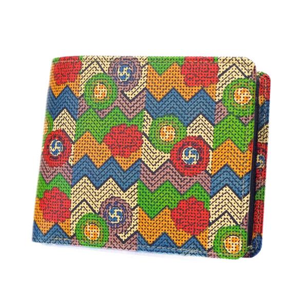 印傳屋 印伝 財布 二つ折り札入 5710 更紗 巴柄 爆買 : 甲州印伝