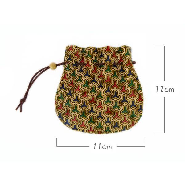 印傳屋（INDEN-YA） 印伝 巾着 5753 更紗 毘沙門亀甲 爆買 : 甲州印伝