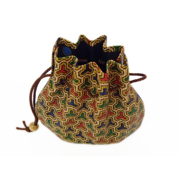 印傳屋（INDEN-YA） 印伝 巾着 5753 更紗 毘沙門亀甲 爆買 : 甲州印伝