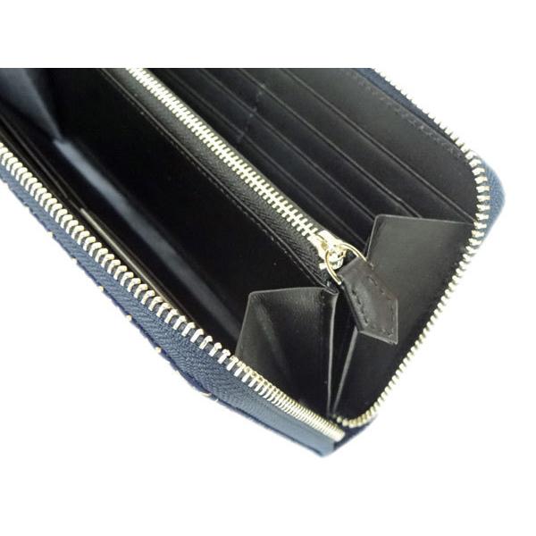 印傳屋（INDEN-YA） 印伝 束入 8222 ラウンドファスナー長財布 庵 い