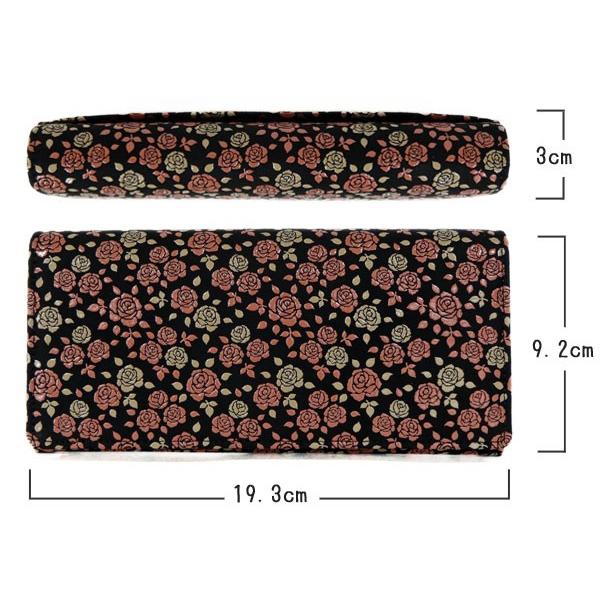 【新品】印伝の長財布（鹿革・本漆） 印傳屋（INDEN-YA） 印伝 長財布 束入 8404 黒地鹿革ピンク漆 白漆 か