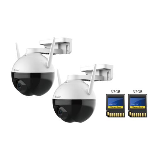 EZVIZ 屋外防犯カメラ EZVIZ 防犯カメラ 家庭用 屋外 パンチルト Wi-Fi ネットワークカメラ