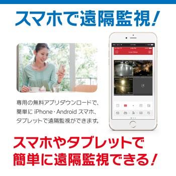 防犯カメラ 屋内 屋外 選べる 1台 4ch レコーダー セット HDD1TB付属 243万画素 HD-TVI FIXレンズ 赤外線カメラ 遠隔監視 |  | 04