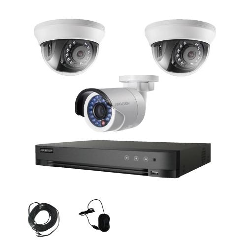 防犯カメラ 家庭用 屋外 屋内 選べる 3台 4ch レコーダー セット HDD別売 243万画素 HD-TVI FIXレンズ 赤外線カメラ 遠隔監視_11
