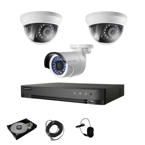 防犯カメラ 屋外 屋内 選べる 3台 4ch レコーダー セット HDD1TB付属